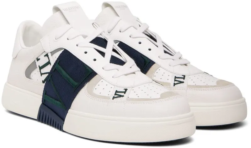 Valentino Garavani Off-White & Navy VL7N Sneakers (1Y2S0C58TJA)