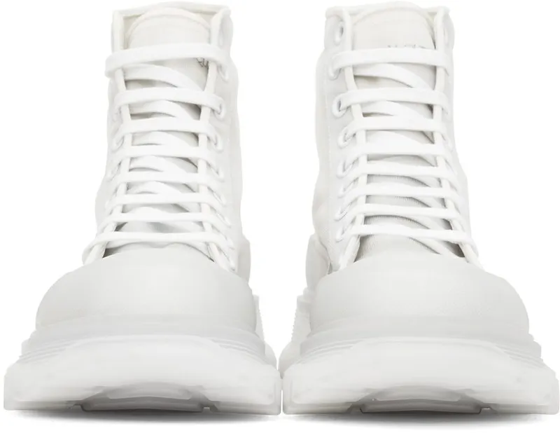 Alexander McQueen Off-White Mesh Tread Slick High Sneakers (662671W4Q31)