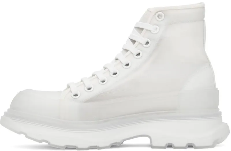 Alexander McQueen Off-White Mesh Tread Slick High Sneakers (662671W4Q31)