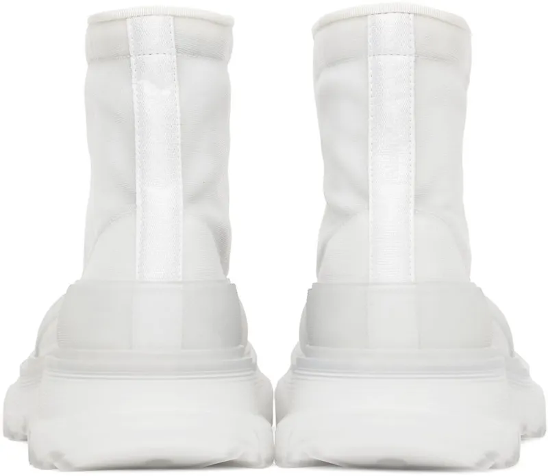 Alexander McQueen Off-White Mesh Tread Slick High Sneakers (662671W4Q31)