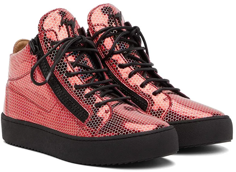 Giuseppe Zanotti Red Kriss High Sneakers (RU20006-92903)