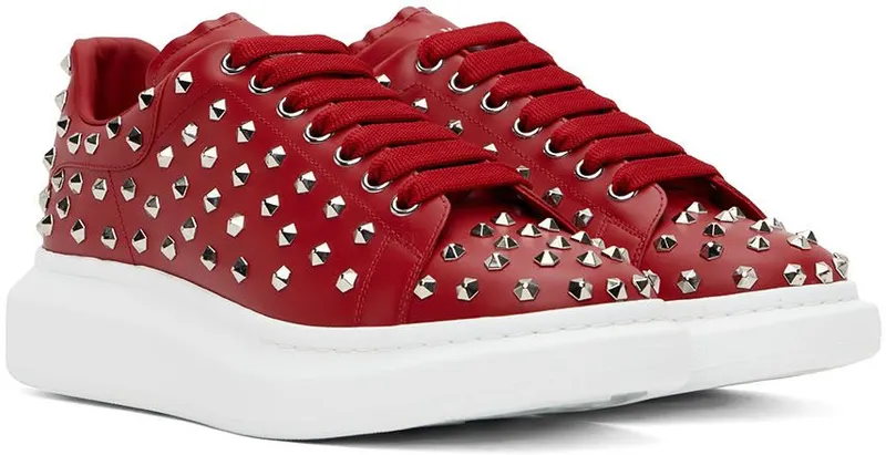 Alexander McQueen Red Oversized Larry Sneakers (711142WHQYW)