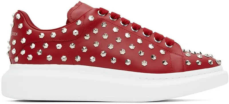 Alexander McQueen Red Oversized Larry Sneakers (711142WHQYW)