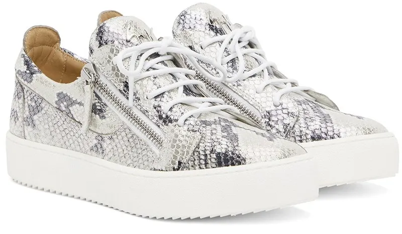 Giuseppe Zanotti Silver Frankie Sneakers (RU20004-92887)