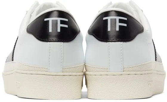 TOM FORD White & Black Bannister Sneakers (J1261T-TAP001)