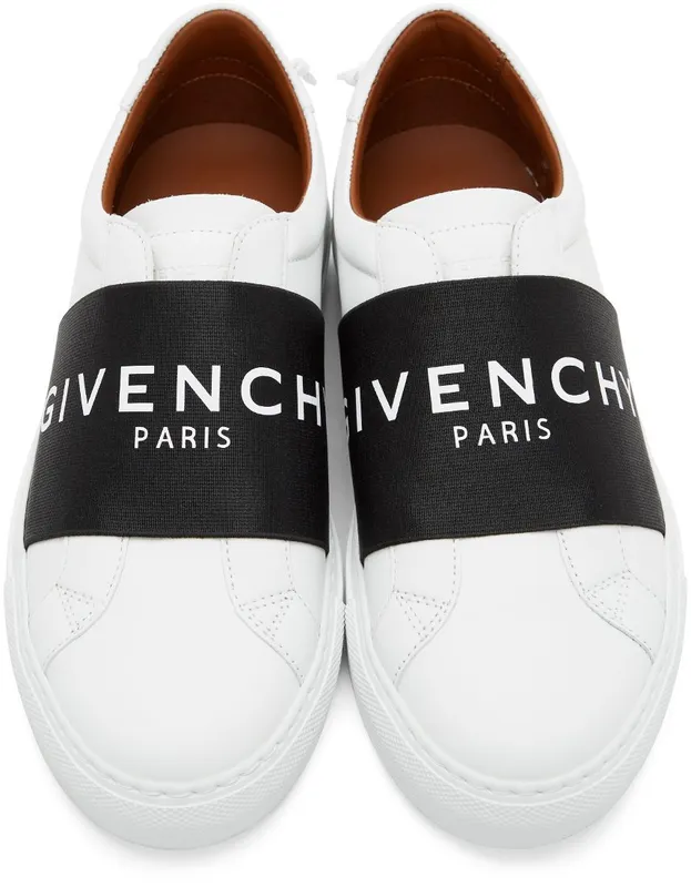 Givenchy White & Black Elastic Urban Knots Sneakers (BE0005E0DD)