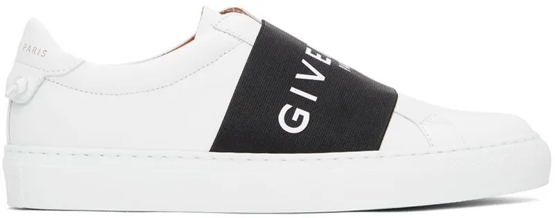 Givenchy White & Black Elastic Urban Knots Sneakers (BE0005E0DD)