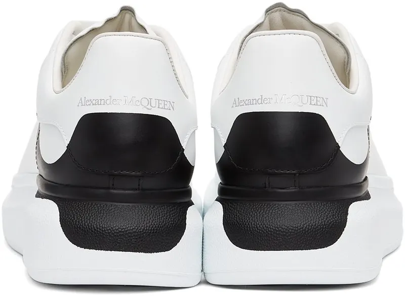 Alexander McQueen White & Black Oversized Sneakers (645863WHZ4L)