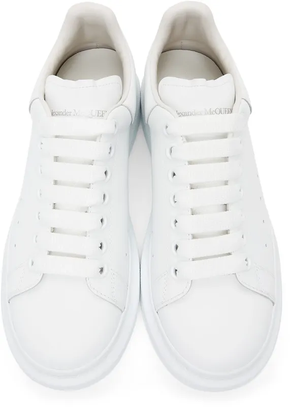 Alexander McQueen White & Black Oversized Sneakers (645863WHZ4L)