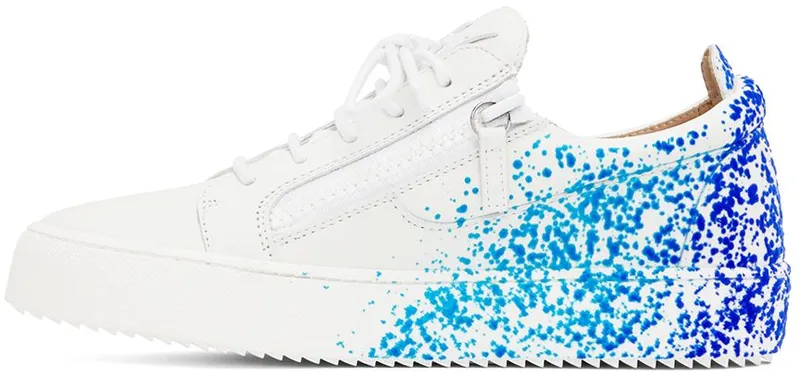 Giuseppe Zanotti White & Blue Frankie Sneakers (RU20036-93293)