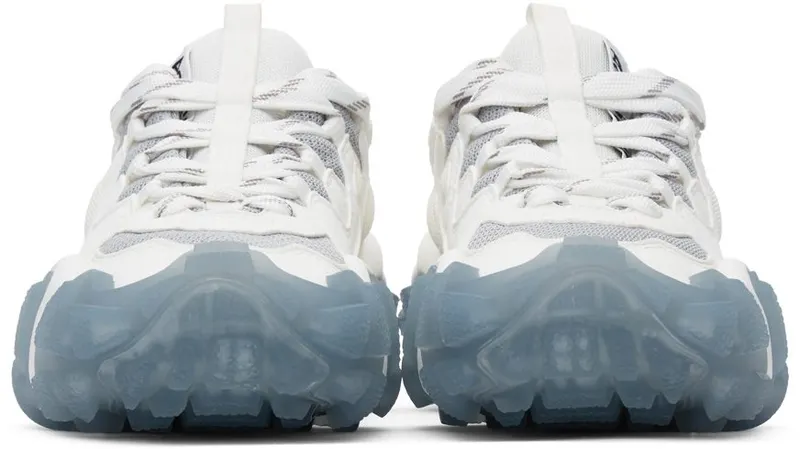 Acne Studios White & Blue Lace-Up Sneakers (AD0205-)