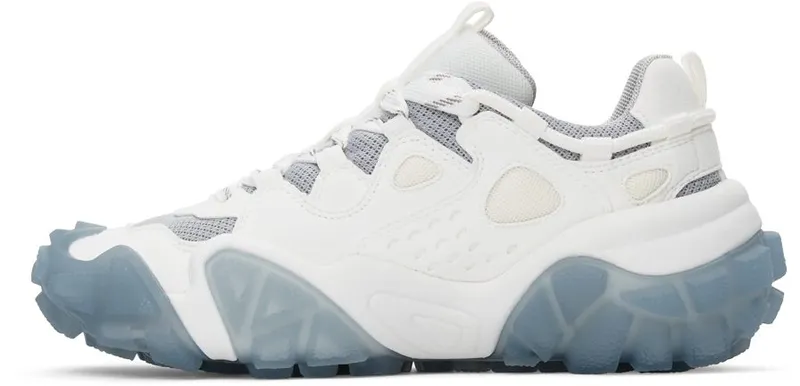 Acne Studios White & Blue Lace-Up Sneakers (AD0205-)