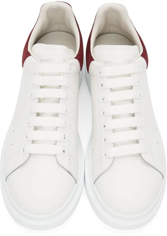 Alexander McQueen White & Red Oversized Sneakers (625162WHZ4K)
