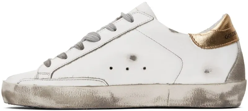 Golden Goose White & Gold Superstar Sneakers (F00102.F000662.10272)