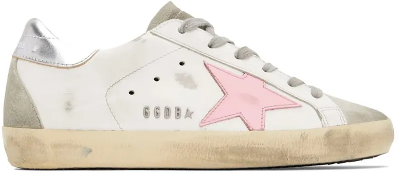 Golden Goose White & Gray Super-Star Classic Sneakers (GWF00102.F002435.81482)