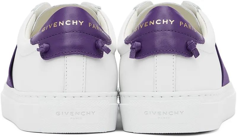 Givenchy White & Purple Elastic Urban Knots Sneakers (BE0005E0EB)