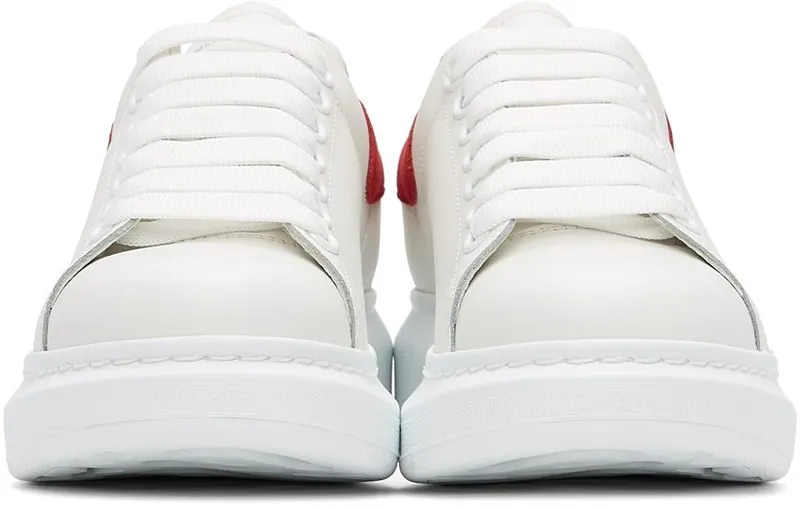 Alexander McQueen White & Red Oversized Sneakers (553770 WHGP7*)