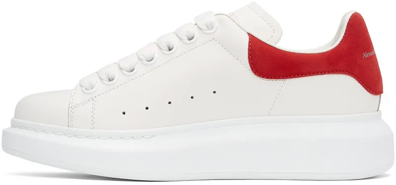 Alexander McQueen White & Red Oversized Sneakers (553770 WHGP7*)