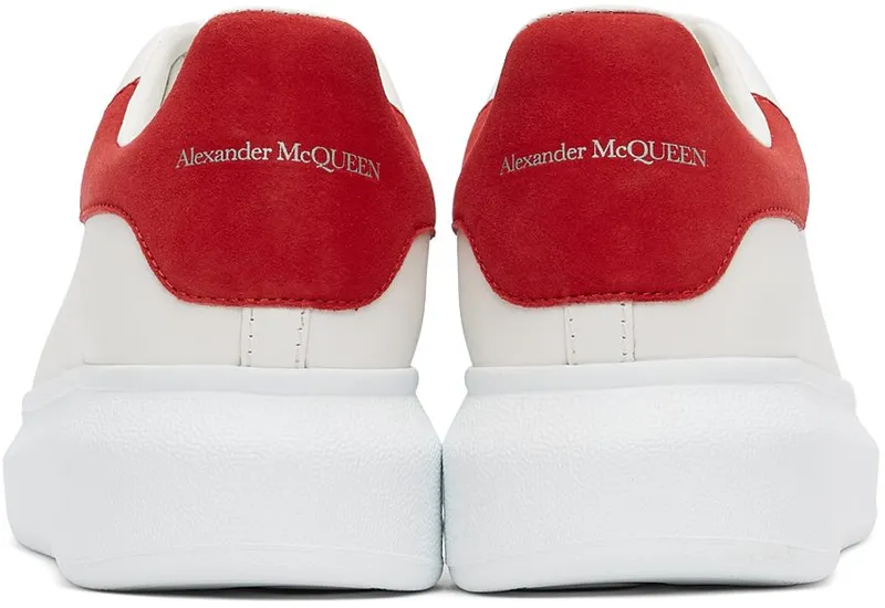 Alexander McQueen White & Red Oversized Sneakers (553770 WHGP7*)