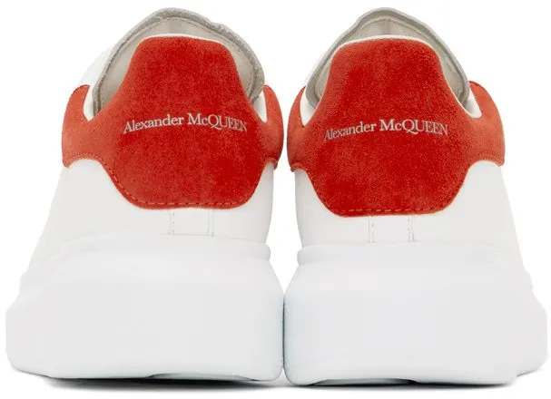Alexander McQueen White & Red Oversized Sneakers (553770 WHGP7)