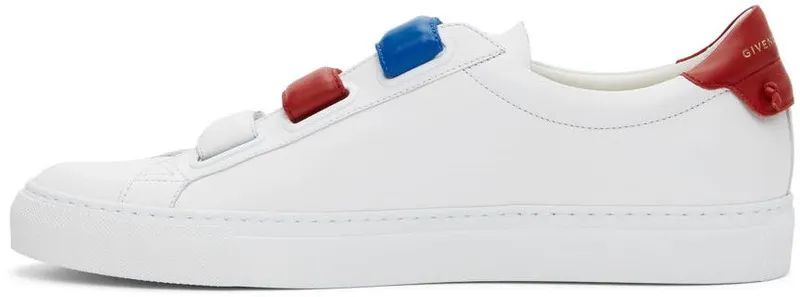 Givenchy White & Red Velcro Urban Knots Sneakers (BH002GH0NR)