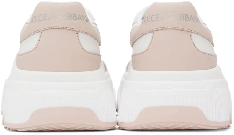 Dolce & Gabbana White & Pink Daymaster Sneakers (CK1791 AX589)