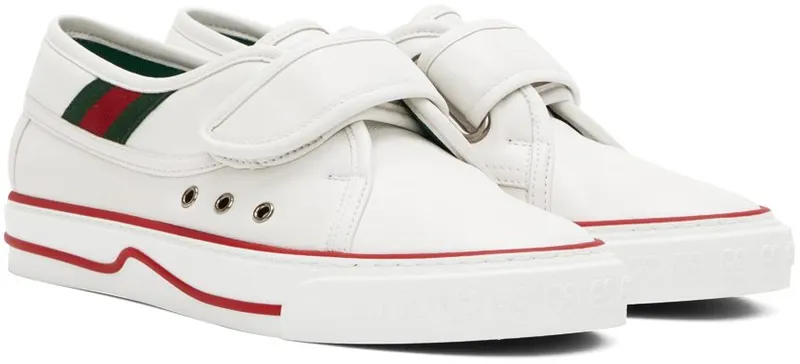 Gucci White ‘Gucci Tennis 1977’ Sneakers (694741 17L10)