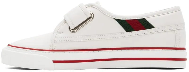 Gucci White ‘Gucci Tennis 1977’ Sneakers (694744 17L10)