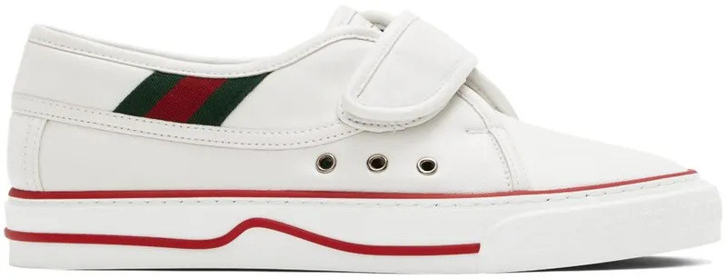 Gucci White ‘Gucci Tennis 1977’ Sneakers (694741 17L10)