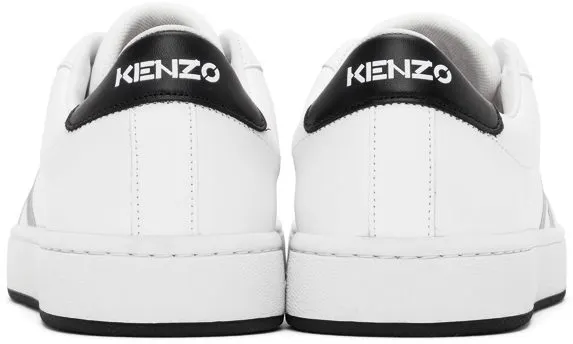 Kenzo White K-Logo Kourt Sneakers (FA62SN170L50)