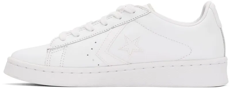 Converse White ‘Pro Leather’ OX Sneakers (167239C)