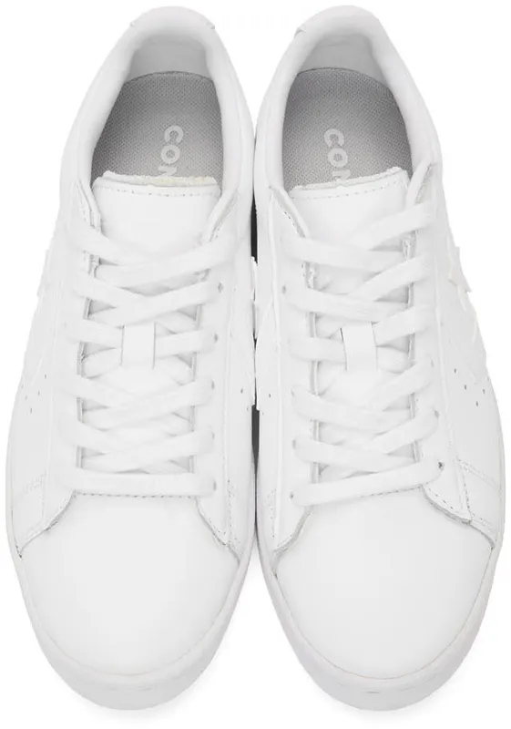 Converse White ‘Pro Leather’ OX Sneakers (167239C)