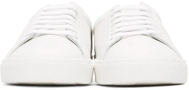 Saint Laurent White Python Court Classic Sneakers (640670 0ZS11)