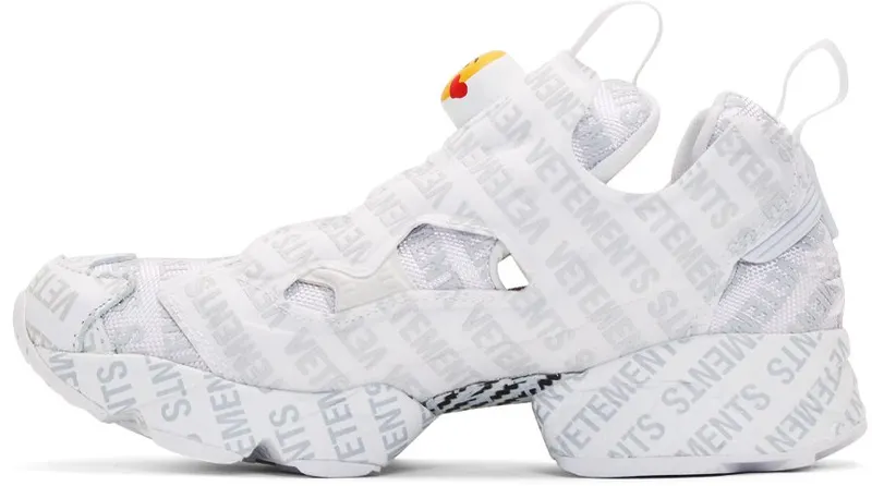 VETEMENTS White Reebok Classics Edition Logo Emoji Instapump Fury Sneakers (CN3765)