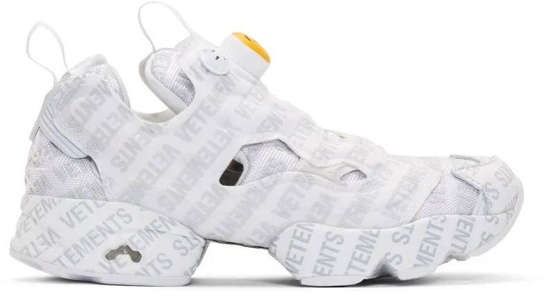 VETEMENTS White Reebok Classics Edition Logo Emoji Instapump Fury Sneakers (CN3765)