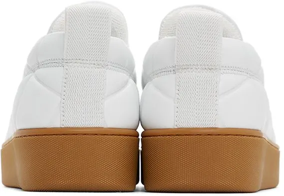 Bottega Veneta White ‘The Quilt’ Sneakers (639736 – V02X0)
