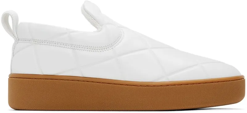 Bottega Veneta White ‘The Quilt’ Sneakers (639736 – V02X0)