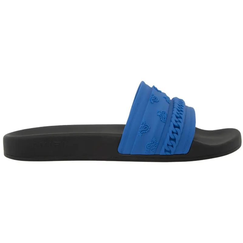 AMIRI Pool Slide Bandana Chain Blue Black (MFF002-013)