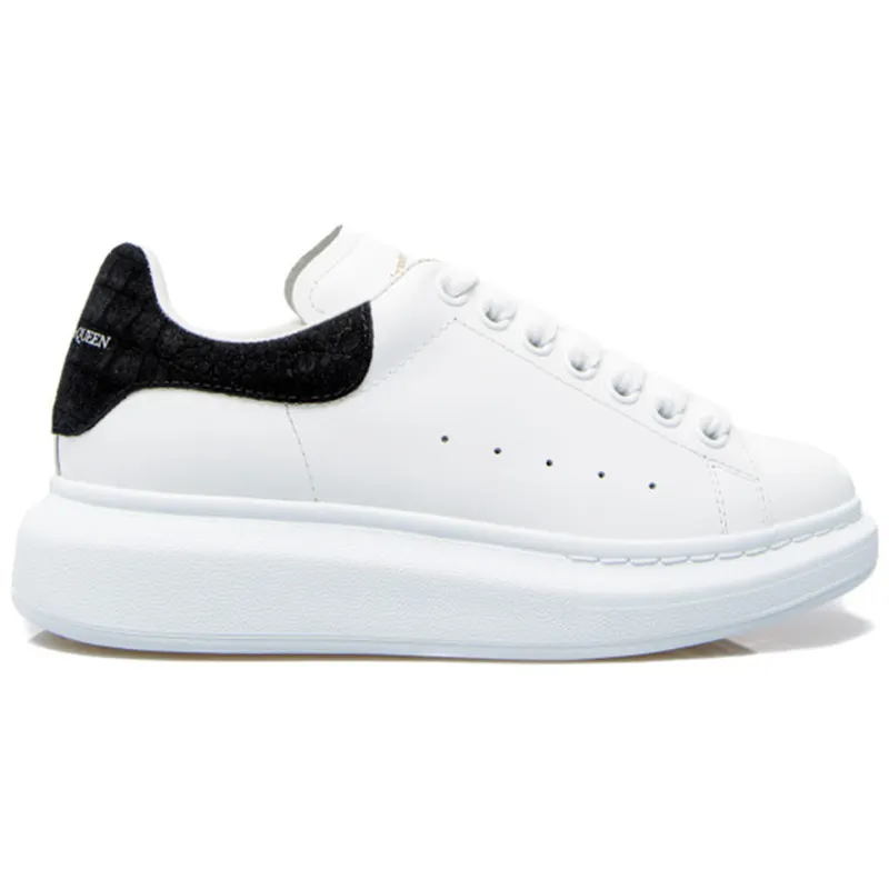 Alexander McQueen Oversized Black Embossed Suede Croco (625162WHZ4K9061)