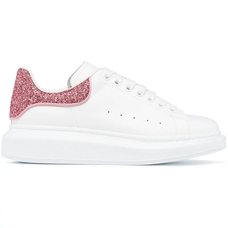 Alexander McQueen Oversized White White Pink Glitter (W) (558945WIA4Y)