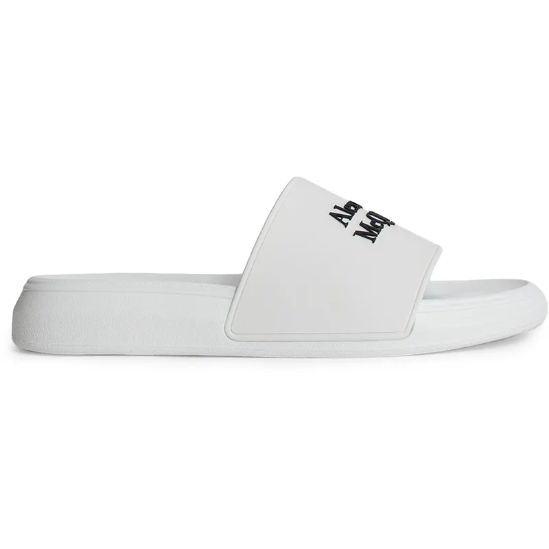 Alexander McQueen Pool Slide White Black (663564W4RF09061)