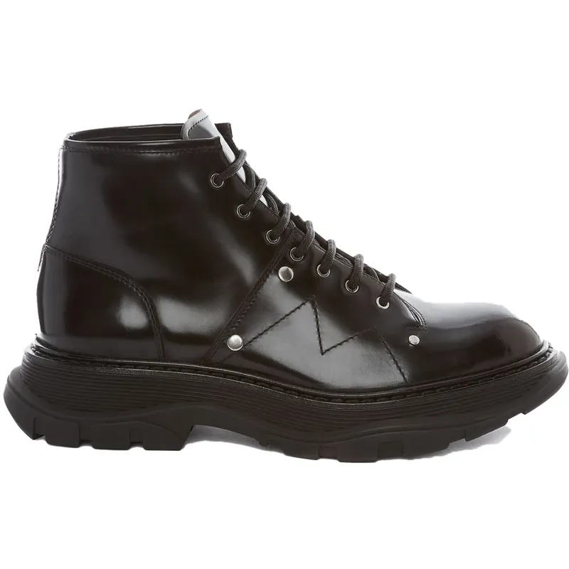 Alexander McQueen Tread Lace Up Boot Black (W) (595469WHQSG1081)