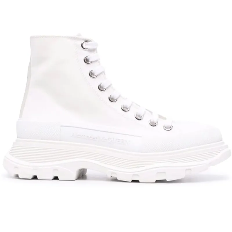 Alexander McQueen Tread Slick Boot Canvas White White (W) (611706W4MV29000)
