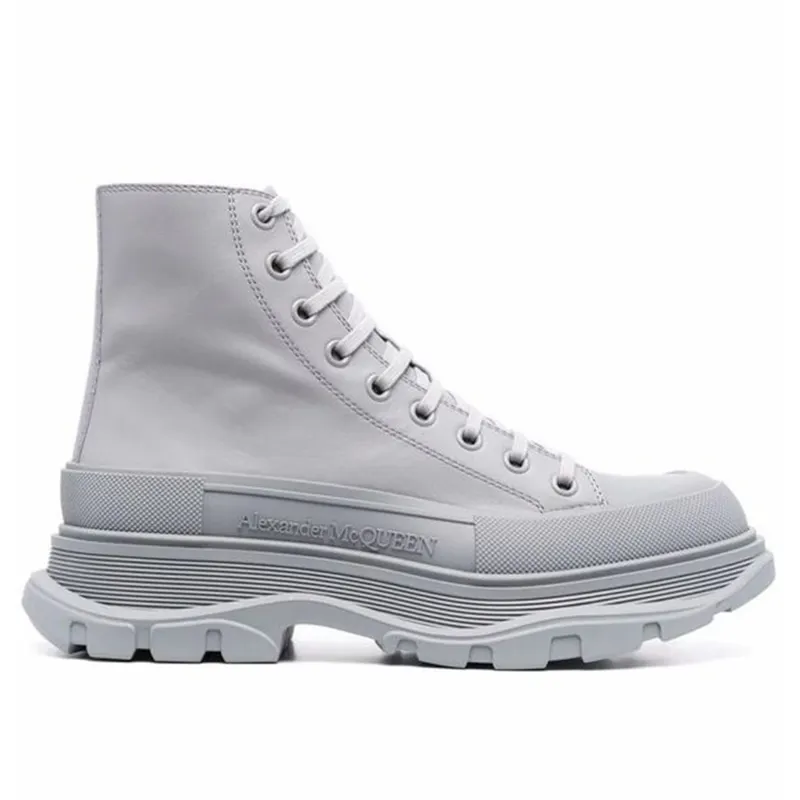 Alexander McQueen Tread Slick Boot Gray Leather (627206WIB811911)