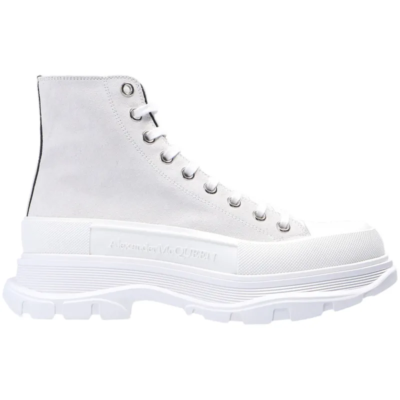 Alexander McQueen Tread Slick Boot White Black White (627206 WHBGU 9089)