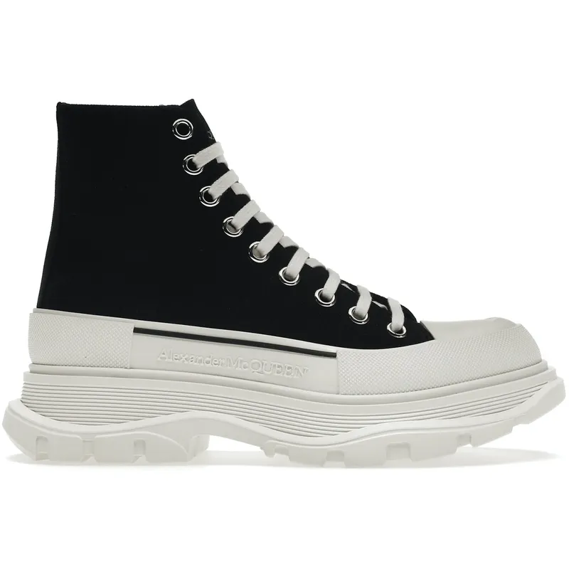 Alexander McQueen Tread Slick Lace Up Boot Black White (604254W4MV21070)