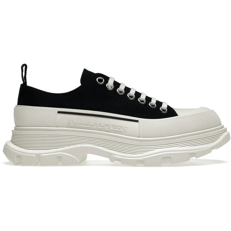 Alexander McQueen Tread Slick Low Lace Up Black White FW21 (611705W4MV21070 / 604257W4MV21070)