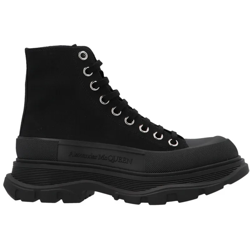 Alexander McQueen Tread Slick Lace Up Boot Black (W) (611706W4MV21000)