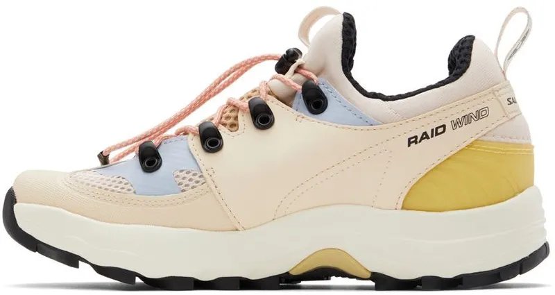 Salomon Beige & Blue Raid Wind Sneakers (415907)
