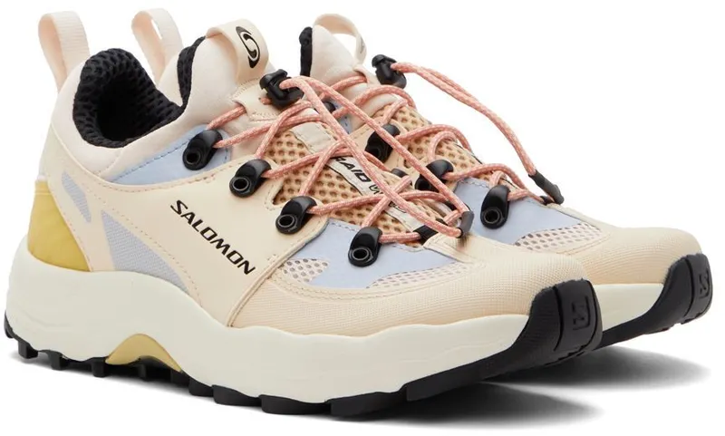 Salomon Beige & Blue Raid Wind Sneakers (415907)